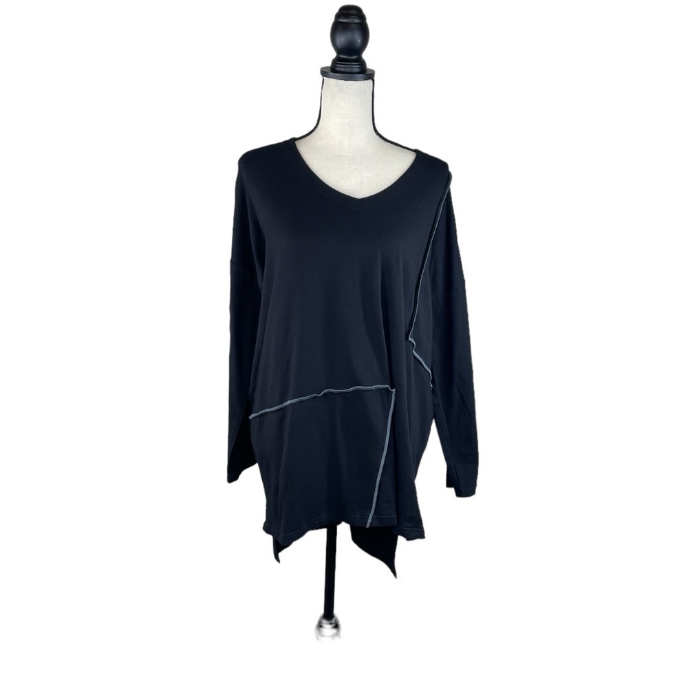 Redwood Court Long Sleeve Lagenlook Long Line Tunic Top NWT